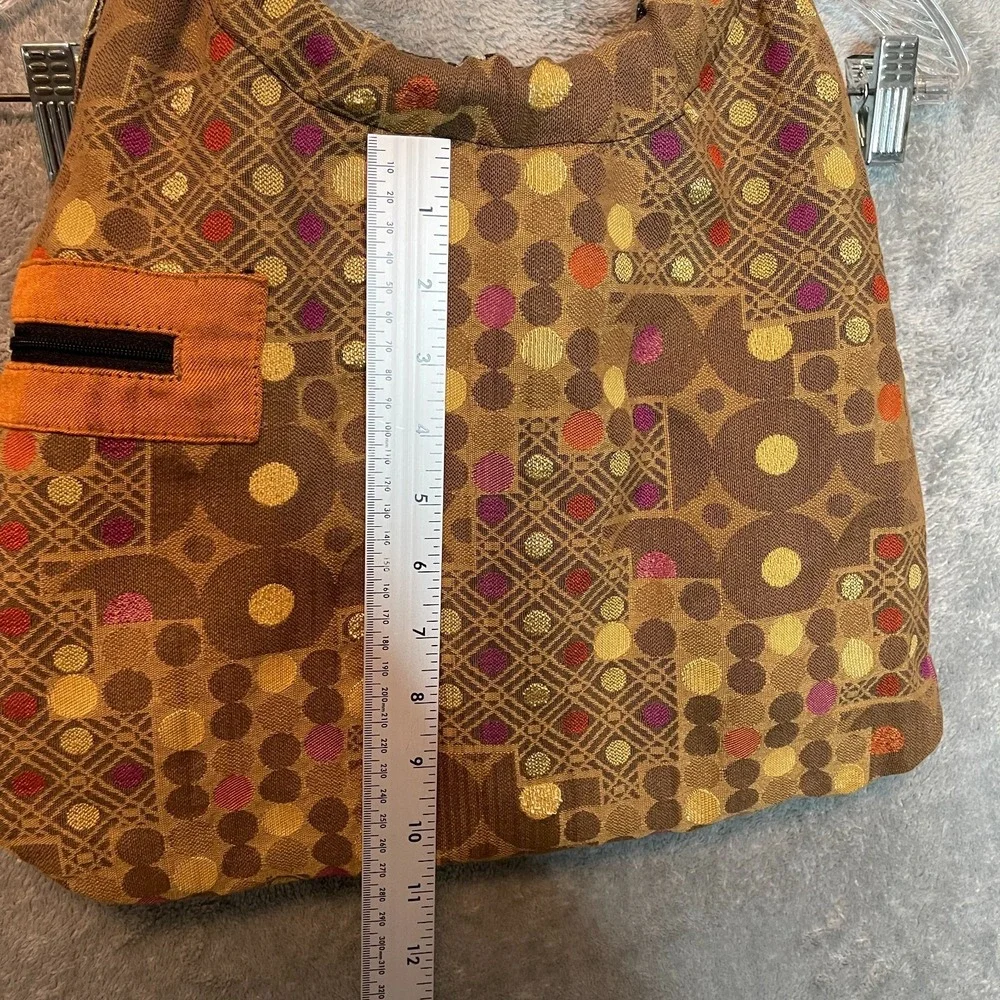 1154 Lill Studio Women Y2K Patchwork Tapestry Hobo Shoulder Bag Reversible